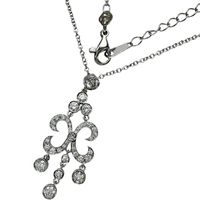 二手 1.10 克拉鑽石項鍊，18K 白金，7.1 克，47 厘米，女士款。