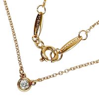 蒂芙尼 (TIFFANY & Co.)/蒂芙尼 (Tiffany & Co.) 按碼出售的佩雷蒂 (Peretti) 鑽石項鍊（約 0.05 克拉），18K 玫瑰金，2.1 克，41 厘米，女士款 [二手]