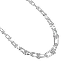 二手 Tiffany & Co. 五金漸層鏈項鍊，925 純銀，約 106.4 克，女士款。