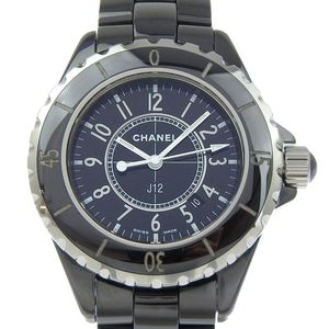二手香奈儿 J12 手表，H0682，陶瓷，石英机芯，模拟显示，黑色表盘，J12，女士。
