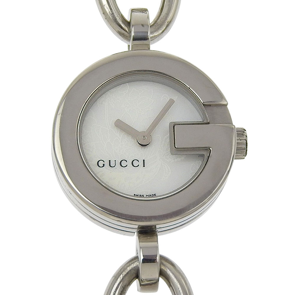Pre-owned Gucci G Charm Bracelet Watch, 107 Stainless Steel