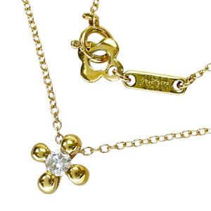 AHKAH/ AHKAH Parecross Diamond 0.10ct Necklace, 2.5g, 18K Gold, 40cm, Women's [Pre-owned]