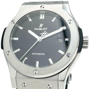 宇舶錶 542.NX.1270.RX 經典融合鏤空腕錶，鈦金屬和橡膠錶殼，自動機械機芯，黑色錶盤和黑色橡膠錶帶，男士款 [二手]