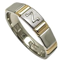 Pre-owned NINA RICCI flat ring, size 8, made of Pt900 platinum/18k gold, 3.9g, for women.