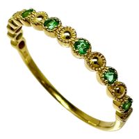 Pre-owned 16-karat emerald ring in 18K gold, 1.5g, for women.