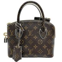 LOUIS VUITTON/ Louis Vuitton M40599 Lockit BB Monogram Shiny Handbag in Braun PVC with Gold Hardware, Women's [Pre-owned]