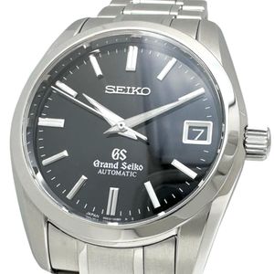 二手 Grand Seiko SBGR053/9S65-00B0 男士鏤空不鏽鋼自動腕錶，黑色錶盤，銀色錶帶