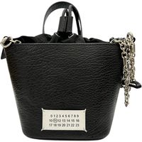 Pre-owned MARTIN MARGIELA 5AC Bucket Bag S56WG0086, Maison Margiela Shoulder Bag, Black Leather, Women's