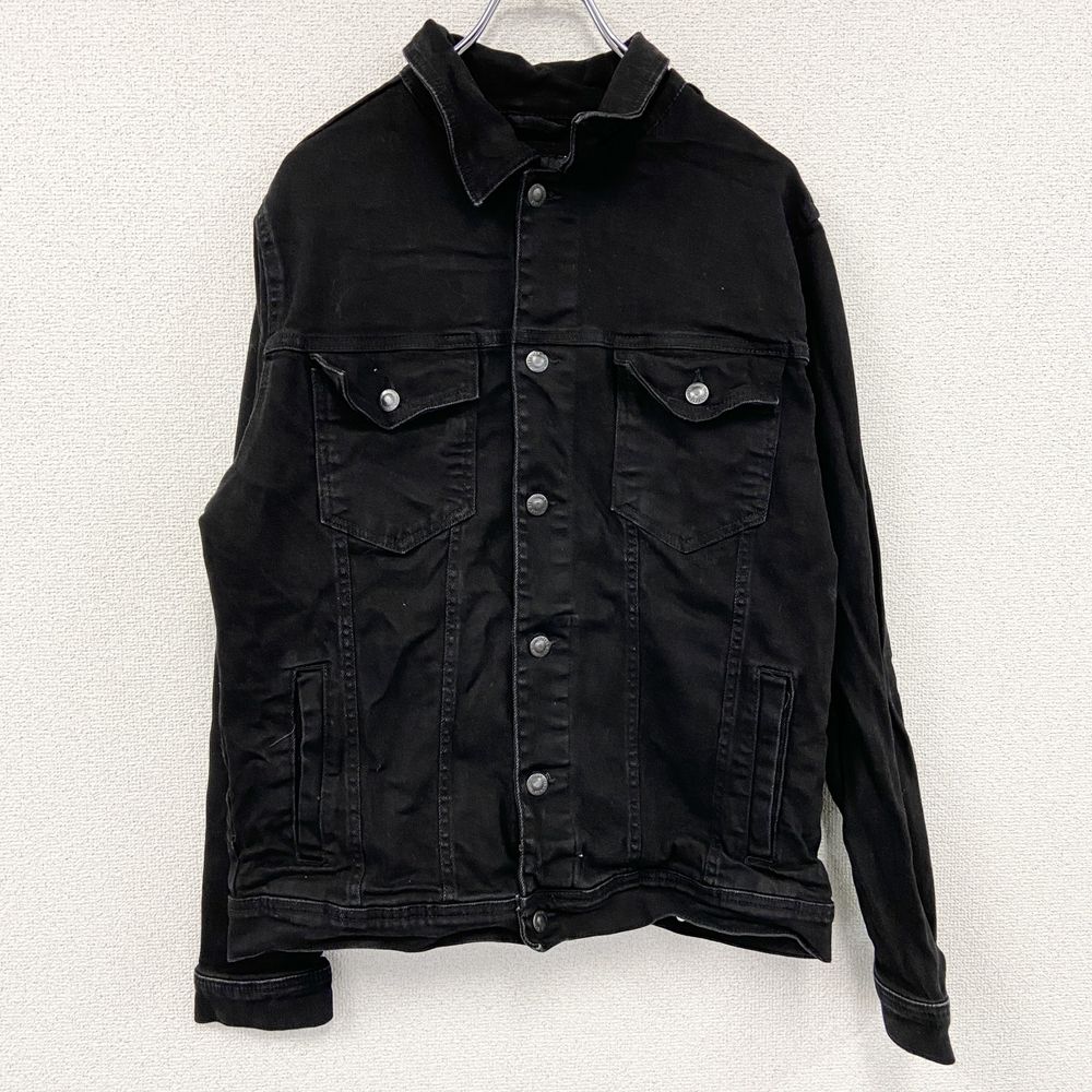 Used ZARA 4th-gen black denim trucker jacket, size XL.
