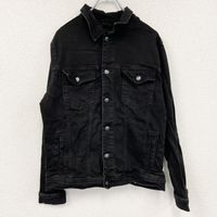Used ZARA 4th-gen black denim trucker jacket, size XL.