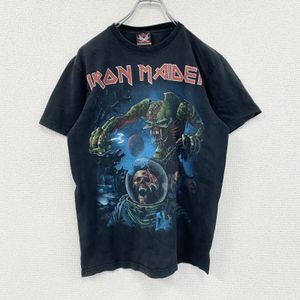 헌 옷 used HOT ROCK IRON MAIDEN 아이언 메이든 밴드 T 반팔 프린트 T 셔츠 블랙 블랙 M 사이즈