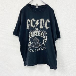 헌 옷 used GILDAN 길단 ACDC 반소매 T 셔츠 밴드 T 블랙 2XL 사이즈