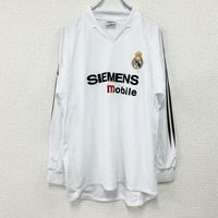 古著2000年代鐘健皇家馬德里比賽球衣，復古白色，尺寸2XL