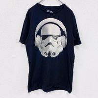 古著星際大戰 & BERSHKA MEX 42 星際大戰短袖印花T卹，黑色，XL碼