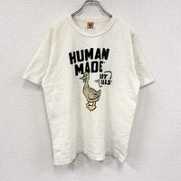 古著HUMAN MADE 短袖T卹，白色印花，尺寸L