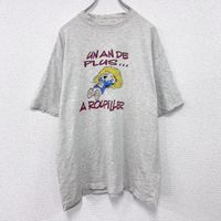 90 年代古著短袖 T 卹，採用大理石灰色染色印花。