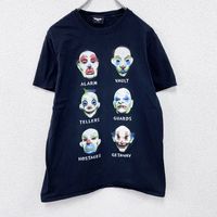 古著Gildan 黑闇騎士蝙蝠俠小丑短袖印花T卹，黑色，M碼