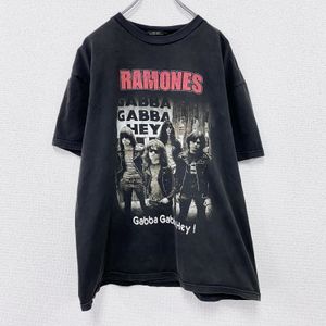 헌 옷 used 90s Solid Rock RAMONES 라몬즈 반소매 프린트 T셔츠 밴드 T블랙 블랙 XL 사이즈