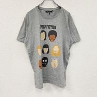 古著《低俗小說》電影T卹，灰色，短袖印花，XL碼