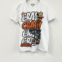 古著古惑狼短袖印花T卹，白色，L碼