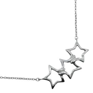 蒂芙尼 (Tiffany & Co.) 三颗星项链，925 纯银，约 3.1 克，女士款 [二手]