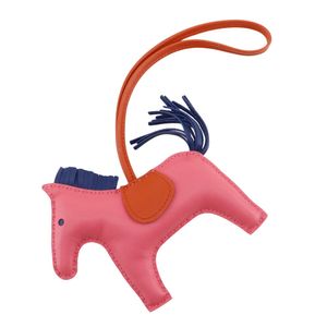 Pre-owned Hermès Rodeo Charm MM, Charm x Aneu Milo, Rose Azalee, Bleu de Malde, and Polnarine, Made in France, Women's.