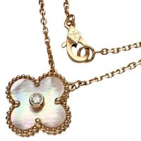 Van Cleef & Arpels 2025 Holiday Limited Edition Pink Mother-of-Pearl 1PD Vintage Alhambra Necklace in 18K Pink Gold, 6.3g, 41.5cm (VCARPM0P00) Women's [Pre-owned]
