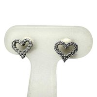 TIFFANY & Co. / Tiffany Sentimental Heart Extra Mini Diamond Earrings, Pt950 Platinum, 2.7g, Women's [Pre-owned]