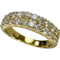 Pre-owned 12-size diamond ring with 1.03ct 18k gold and 4.2g.