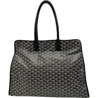 GOYARD/ Goyard Ardi GM Pet Carrier VIT120111 Tote Bag Handbag PVC/Leather Black/ Braun/Herringbone Pattern Women's [Pre-owned]