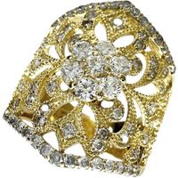 Pre-owned size 10 diamond 1.00ct ring in 18K gold, 6.6g.