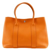 エルメス HERMES ガーデンパーティPM トートバッグ ネゴンダ 2010年 オレンジ □N 肩掛け,手提げ スナップボタン Garden party PM レディース【中古】