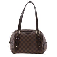 ルイ・ヴィトン LOUIS VUITTON リヴィントンPM トートバッグ N41157 ダミエキャンバス 2010年 茶 DU4150 肩掛け,手提げ,A5 ダブルファスナー Rivington PM レディース【中古】
