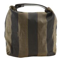 フェンディ FENDI ぺカン ポーチ 2119 26540 099 ナイロンキャンバス 茶 ファスナー Pekan レディース【中古】