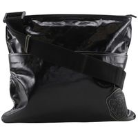 グッチ GUCCI クレストエンブレム ショルダーバッグ 181093 PVC 黒 斜め掛け,肩掛け,A5 ファスナー crest emblem メンズ【中古】