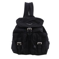 プラダ PRADA バックパック リュック・デイパック B6677 ナイロン NERO 黒 肩掛け,手提げ,2way,A5 ベルト金具 Backpack レディース【中古】