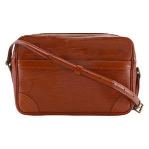 二手LOUIS VUITTONTrocadero 27 单肩包，复古款 M52303，Epi 皮革，肯尼亚ブラウン，1991 年，棕色，MI0961，斜挎/单肩包，A5 尺寸，拉链，男女通用