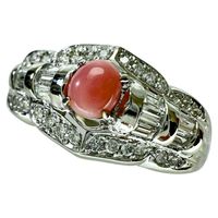 16号 コンクパール 0.38ct ダイヤモンド 0.38ct リング・指輪 Pt900プラチナ 5.9g レディース 【中古】