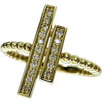 11号 ダイヤモンド リング・指輪 K18ゴールド 2.1g レディース 【中古】