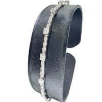 ダイヤモンド 1.80ct ブレスレット K18WGホワイトゴールド 6.2g 17.5cm レディース 【中古】