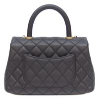 香奈兒27號黑色A92990 G五金魚子醬可可手柄XS 24 2-Way手柄