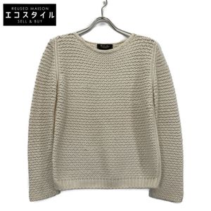 Loro Piana Ivory Baby Cashmere 100% Knit Neck, Size 40