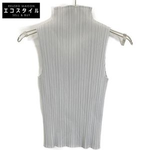 Pleats Please PP01-JK406 Gray High Neck Sleeveless Cut-Out 3