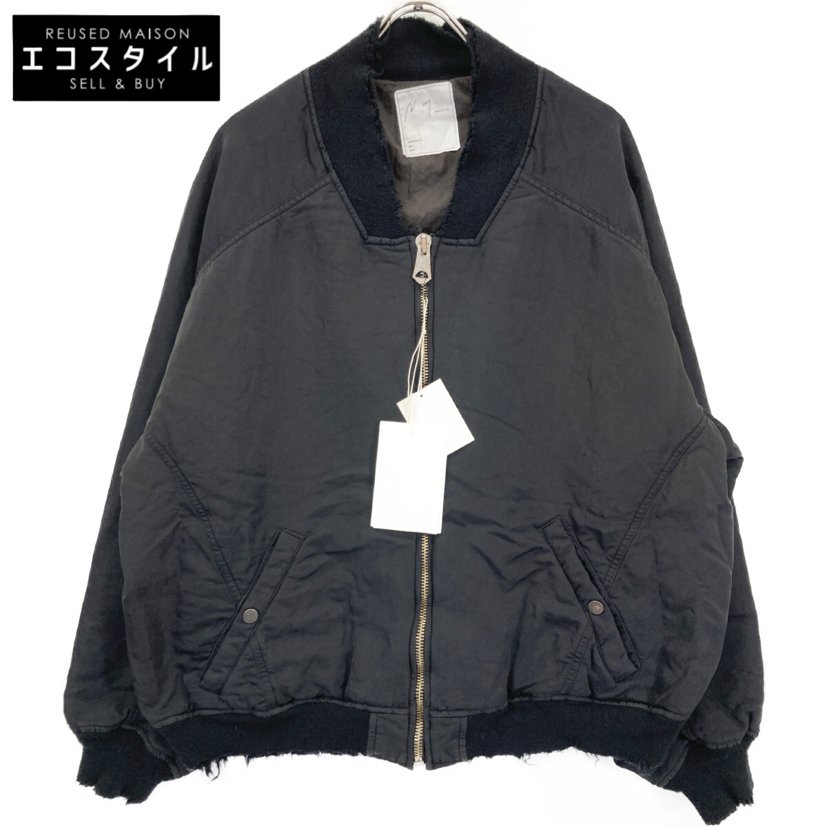 アンセルム 25AW ANC-JK53 ﾌﾞﾗｯｸ FADED BOMBER JACKET/ﾌｪｰﾄﾞﾎﾞﾝﾊﾞｰ
