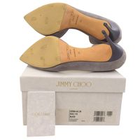 지미추 스웨이드 핀힐 포인티드 투펌프스 레이디스 그레이 38 38