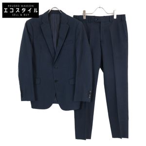 Armani Collezioni UCGME0 Navy Wool Cotton Suit, Size 48