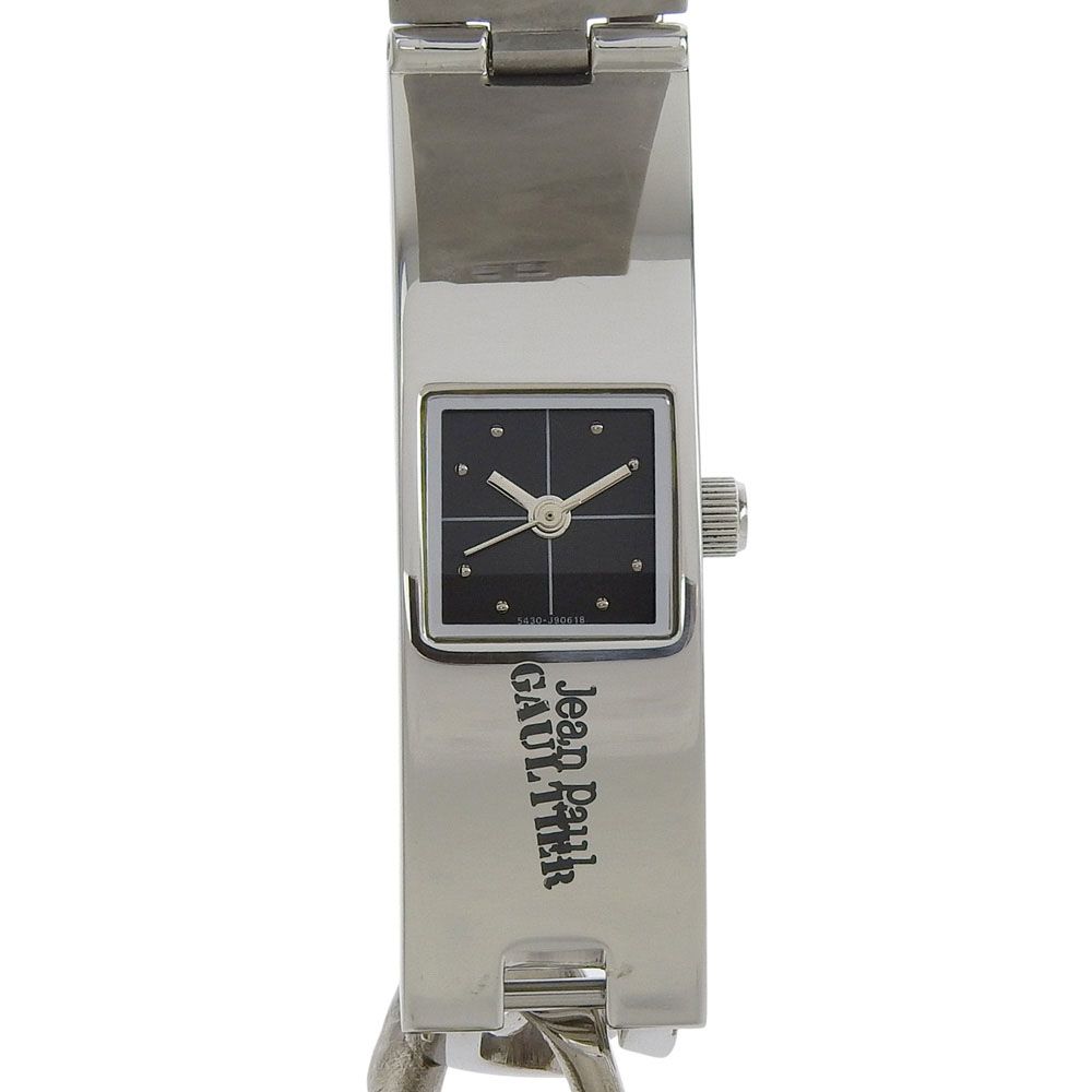 장폴 고르티에 JEAN-PAUL GAULTIER 체인 브레스 워치 손목시계 5431-J00298 스테인레스 스틸 쿼츠 아날로그 표시  블랙 문자판 Chain breath watch 맨즈【중고】 | 日本二手精品 ｜ 도코데모
