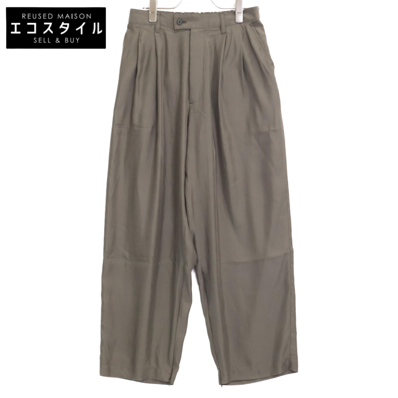 Stein 24SS ST.836 Khaki CUPRO WIDE EASY TROUSERS S | 日本二手精品