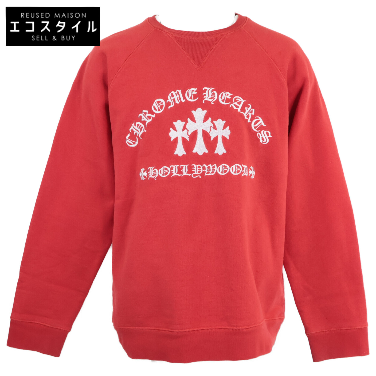 Chrome Hearts SAILIN ON CREW Triple Cross Logo Embroidered