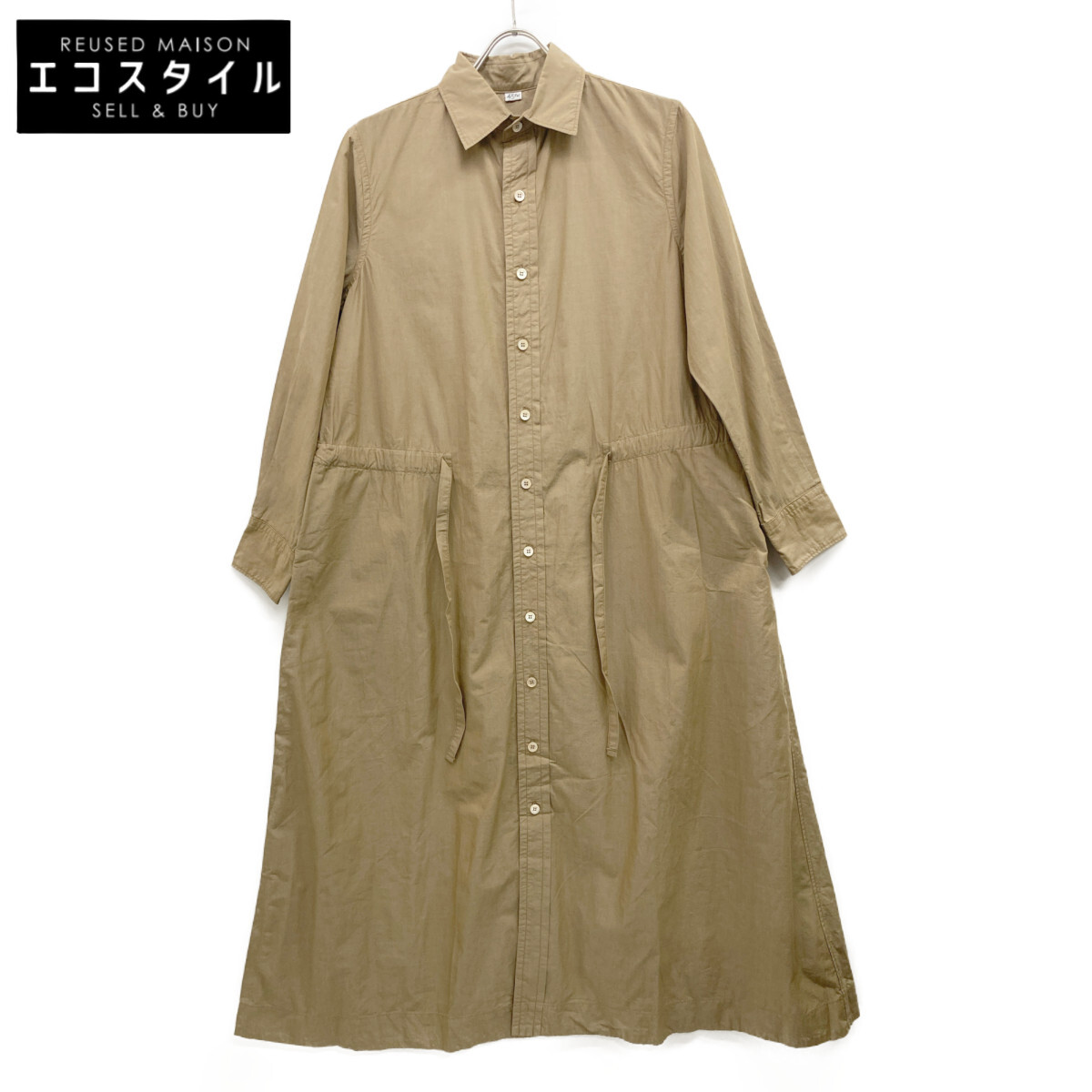 45R 秋色ダンプのシャツドレス 45R 秋色ダンプのシャツドレス